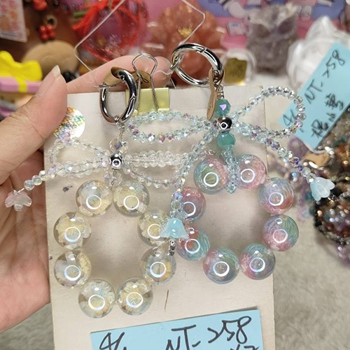 水晶串珠 鑰匙圈